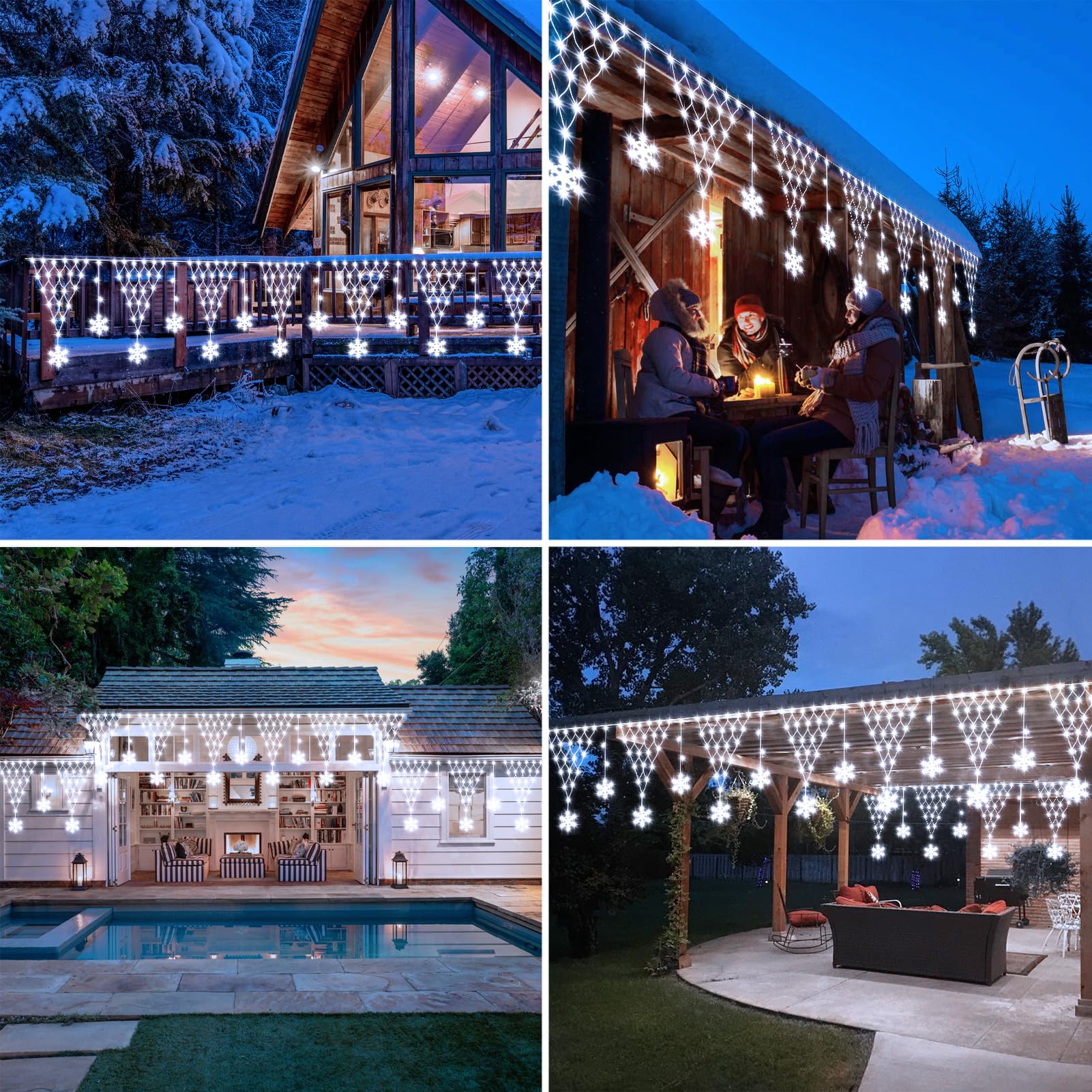 DBFAIRY Christmas Net Lights Plug in, 207 LED 13.1Ft x1.9Ft